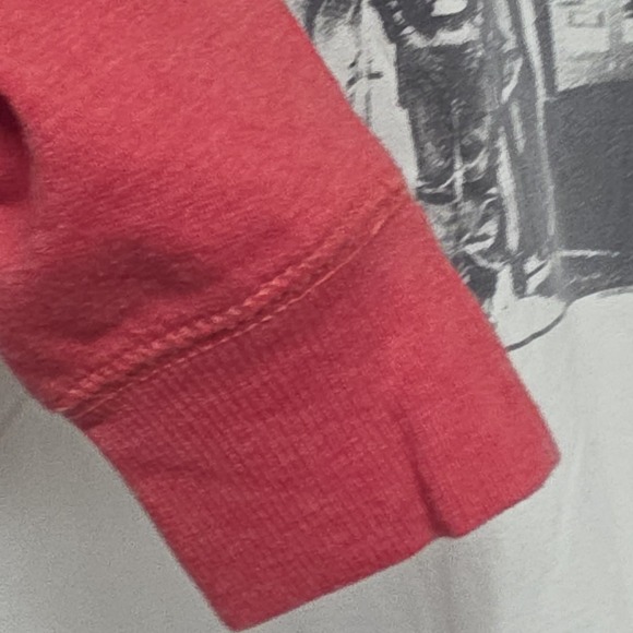 Nirvana 2018 Crewneck Lightweight Sweatshirt Red White Size M Kurt Cobain - Picture 7 of 9